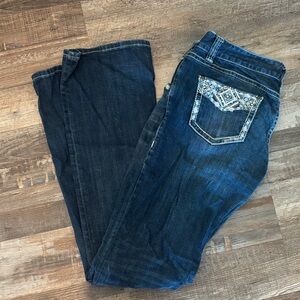 Rock & Roll Cowgirl Dark Blue Boot Cut Jeans